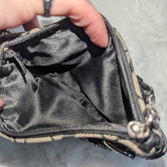 Coach Signature Black and Tan Clutch Wristlet - Picture 8 of 12